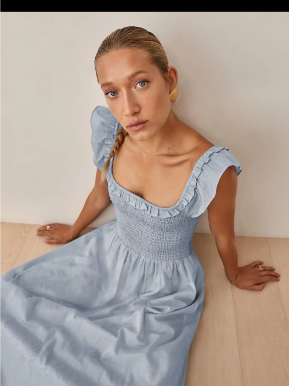 Reformation Noreen Dress in Mineral | Small